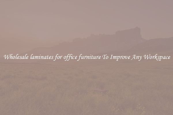 Wholesale laminates for office furniture To Improve Any Workspace