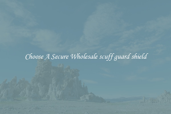Choose A Secure Wholesale scuff guard shield