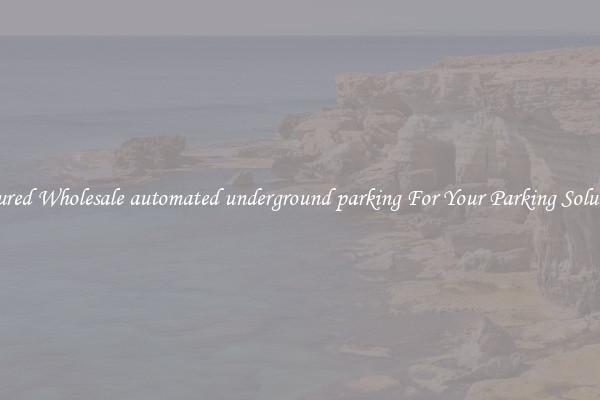 Featured Wholesale automated underground parking For Your Parking Solutions 