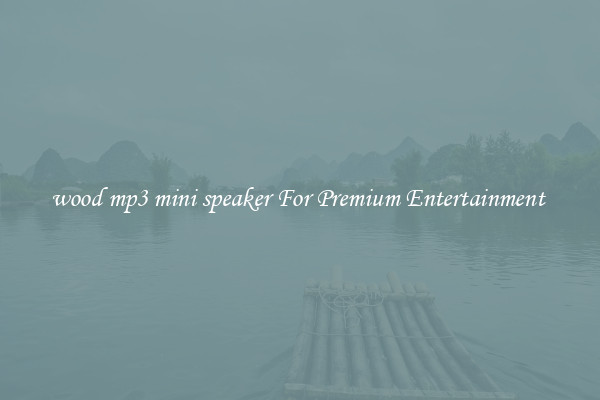 wood mp3 mini speaker For Premium Entertainment 
