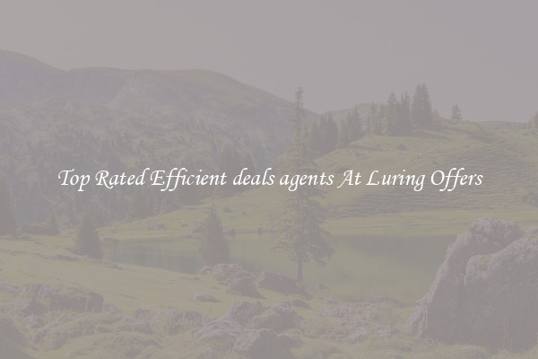 Top Rated Efficient deals agents At Luring Offers