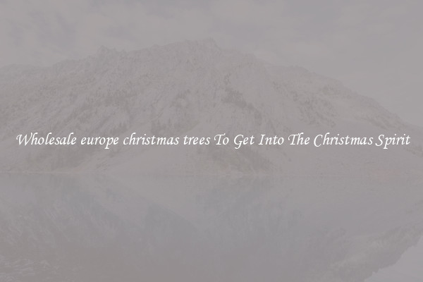 Wholesale europe christmas trees To Get Into The Christmas Spirit