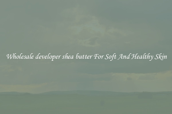 Wholesale developer shea butter For Soft And Healthy Skin