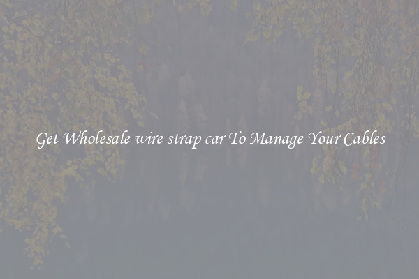 Get Wholesale wire strap car To Manage Your Cables