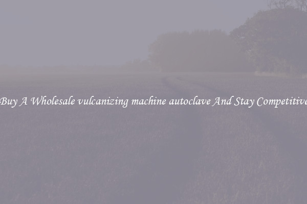 Buy A Wholesale vulcanizing machine autoclave And Stay Competitive