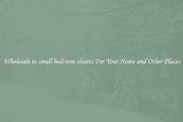 Wholesale to small bedroom closets For Your Home and Other Places