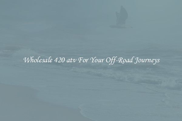 Wholesale 420 atv For Your Off-Road Journeys