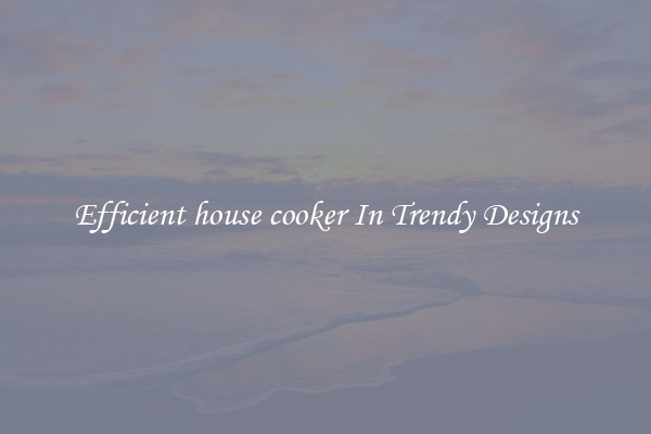 Efficient house cooker In Trendy Designs