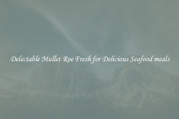 Delectable Mullet Roe Fresh for Delicious Seafood meals